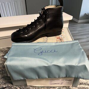 Gucci Perforated Leather Jakarta Boots